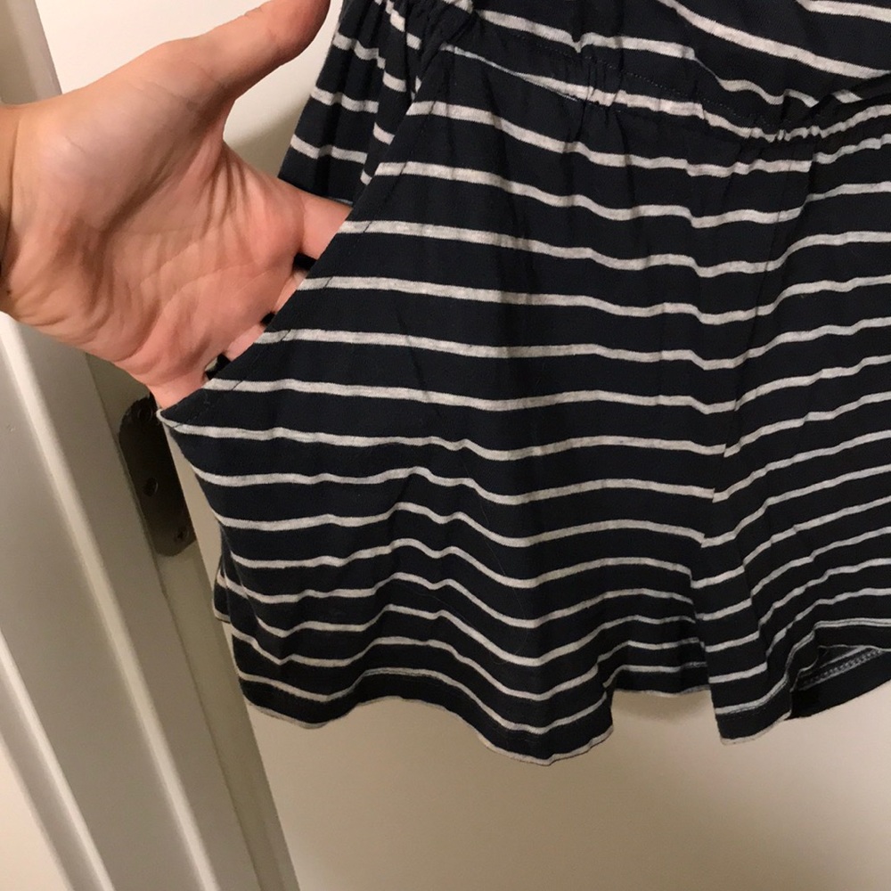 Basic Striped Blue Romper - Picture 2 of 3